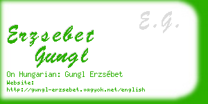 erzsebet gungl business card